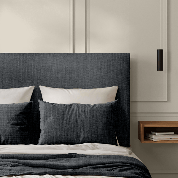 Tête de Lit Chenillé Gris Souris