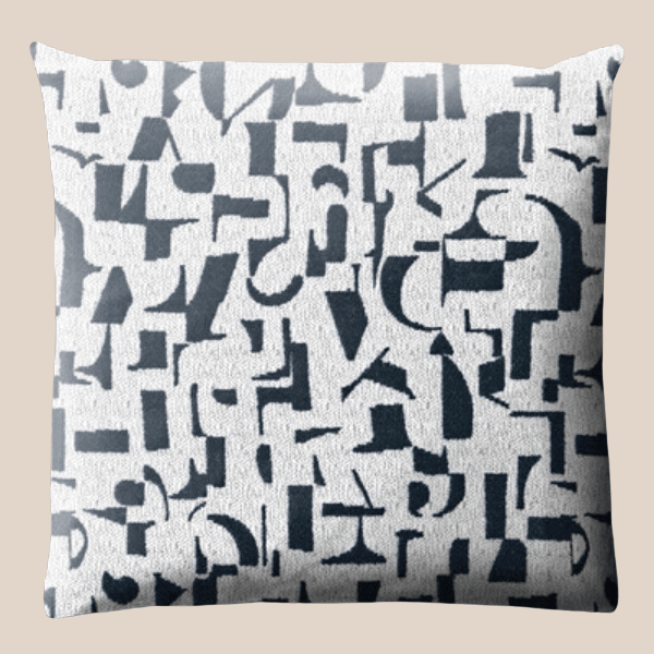 Coussin Géométrique Lettres