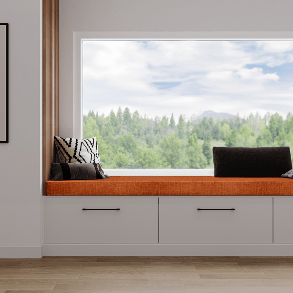 Coussin Banquette Intérieur Orange Sanguine