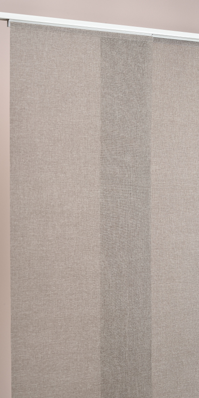 Panneaux japonais Tamisant brun - aspect toile de jute - polyester - sur mesure - Panneaux japonais coulissants 2 à 4 voies - Garantie 5 ans