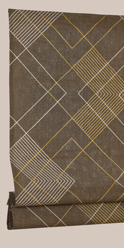 Stores bateaux Géometrique Losange taupe - aspect géométriques - coton - durable et élégant - design épuré