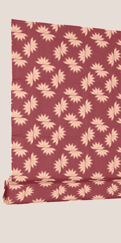 Stores Bateaux à Fleurs chanvre bordeaux - coton - sur mesure - fabrication française - design épuré