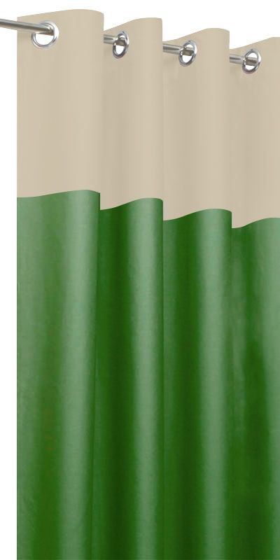 Rideaux Tamisants Bicolores - Mastic et vert