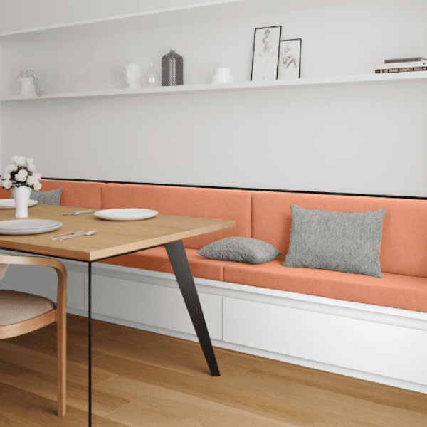 Coussin Banquette Intérieur Anti Tache Coton Uni Blanc Casse - Design élégant et fonctionnel - Qualité - Parfait pour compléter votre décor intérieur.