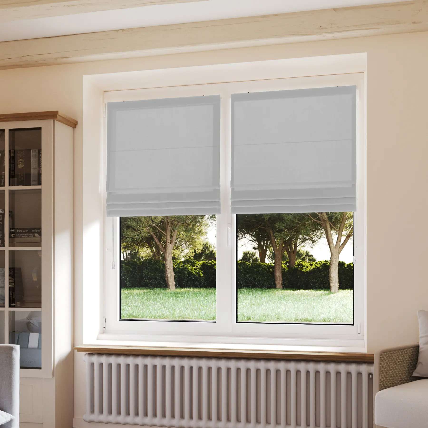 Store bateau Bleu gris perle tamisant