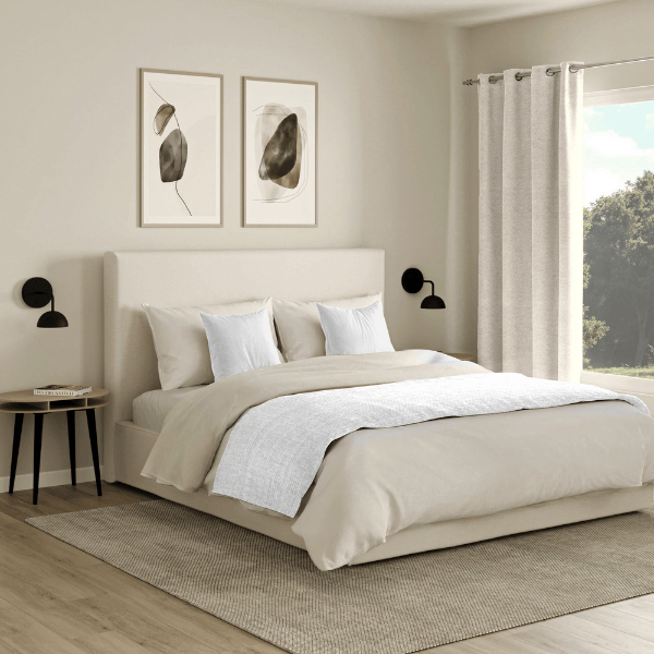 Chemin de Lit Chenillé Blanc