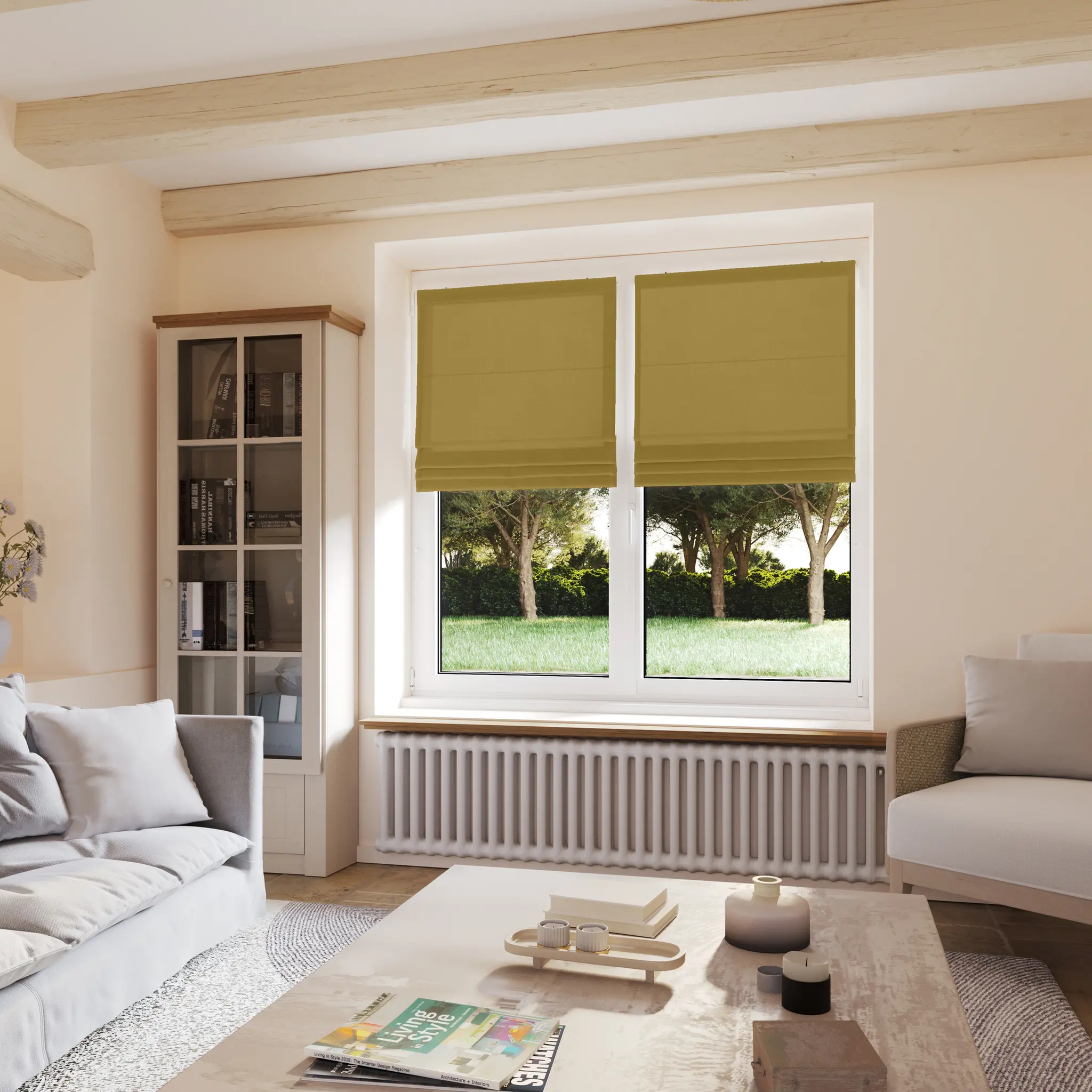 Stores bateaux lin Savane - sur mesure - durable et élégant - design épuré - fabrication française