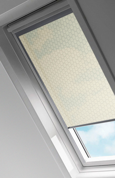 Rideau sur mesure à motifs pour fenêtre de toit - polyester - tamisant - durable et élégant - fabrication française