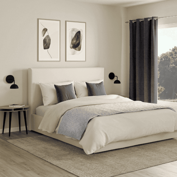 Chemin de Lit Bouclette Gris Perle