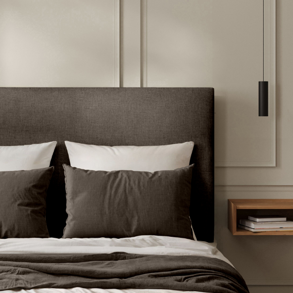 Tête de Lit Aspect Toile de Jute Marron