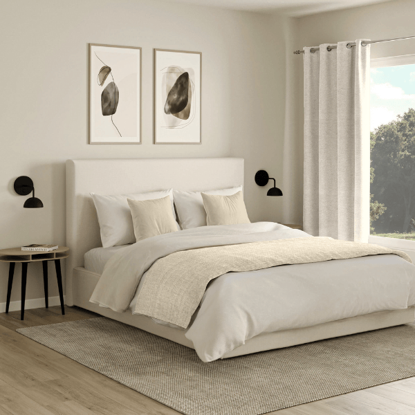 Chemin de Lit Chenillé Sable