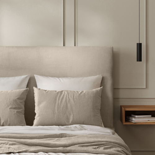 Tête de Lit Coton Beige