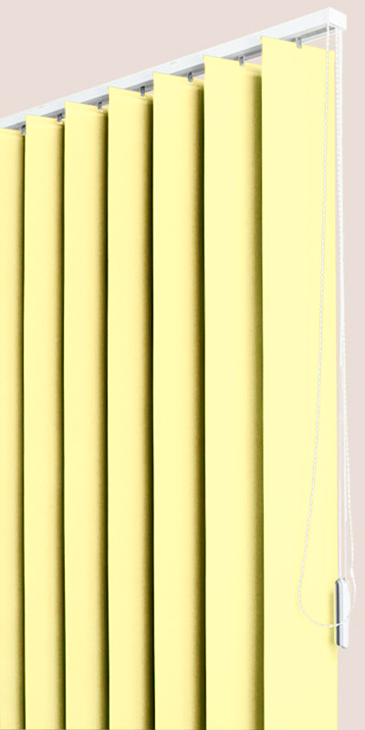 Store trapèze occultant jaune pale - polyester - sur mesure - durable et élégant - fabrication française