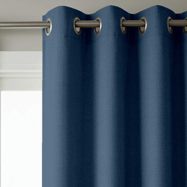 Rideau cccultant chiné bleu