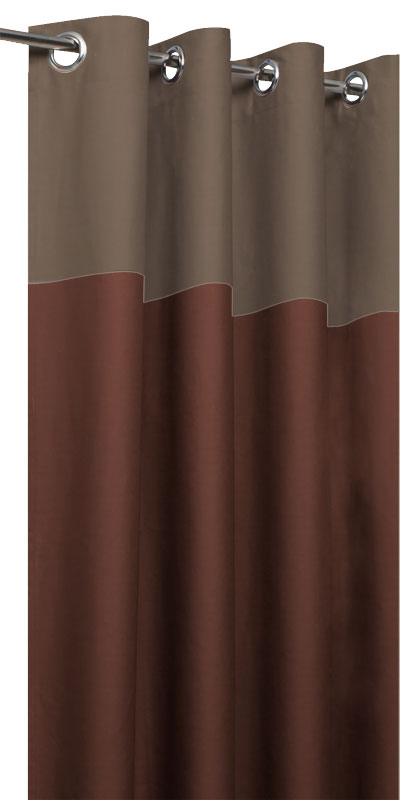 Rideaux Tamisants Bicolores - Taupe et Chocolat