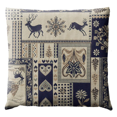 Coussin à motifs tissu montagne – Housse seule