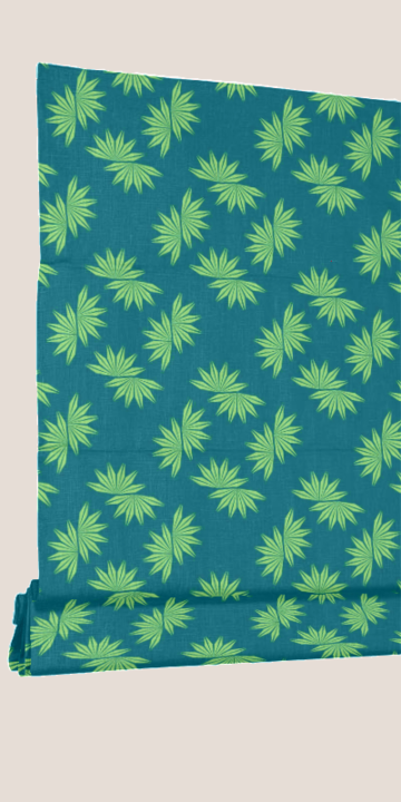 Stores Bateaux à Fleurs chanvre menthe - coton - fabrication française - durable et élégant - design épuré