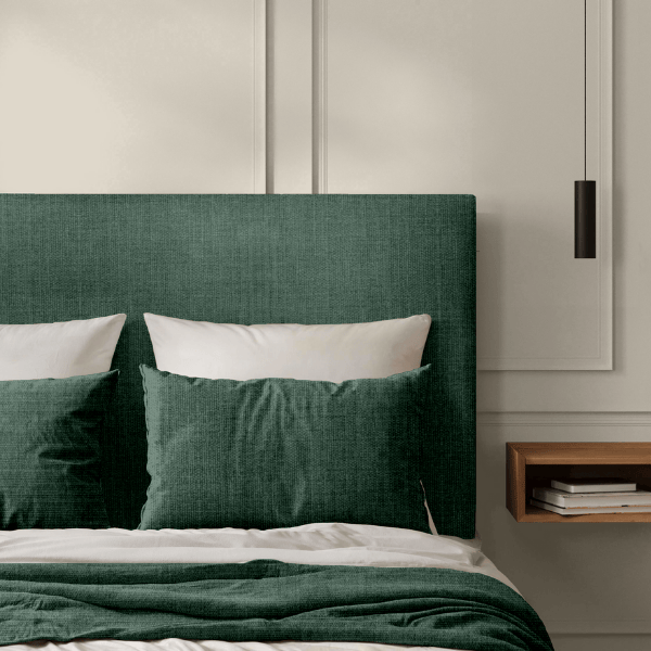 Tête de Lit Chenillé Vert Olive