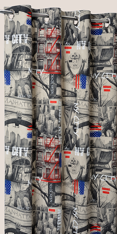 Rideaux Brooklyn Gris