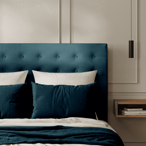 Tête de lit Capitonnée Velours Bleu maritime