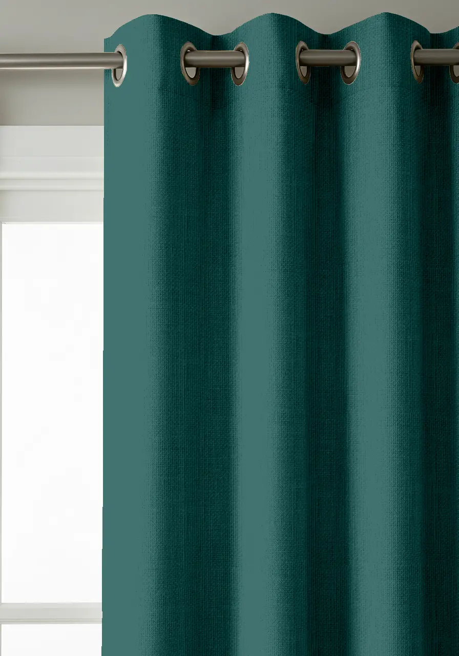 Rideaux en lin Bleu paon