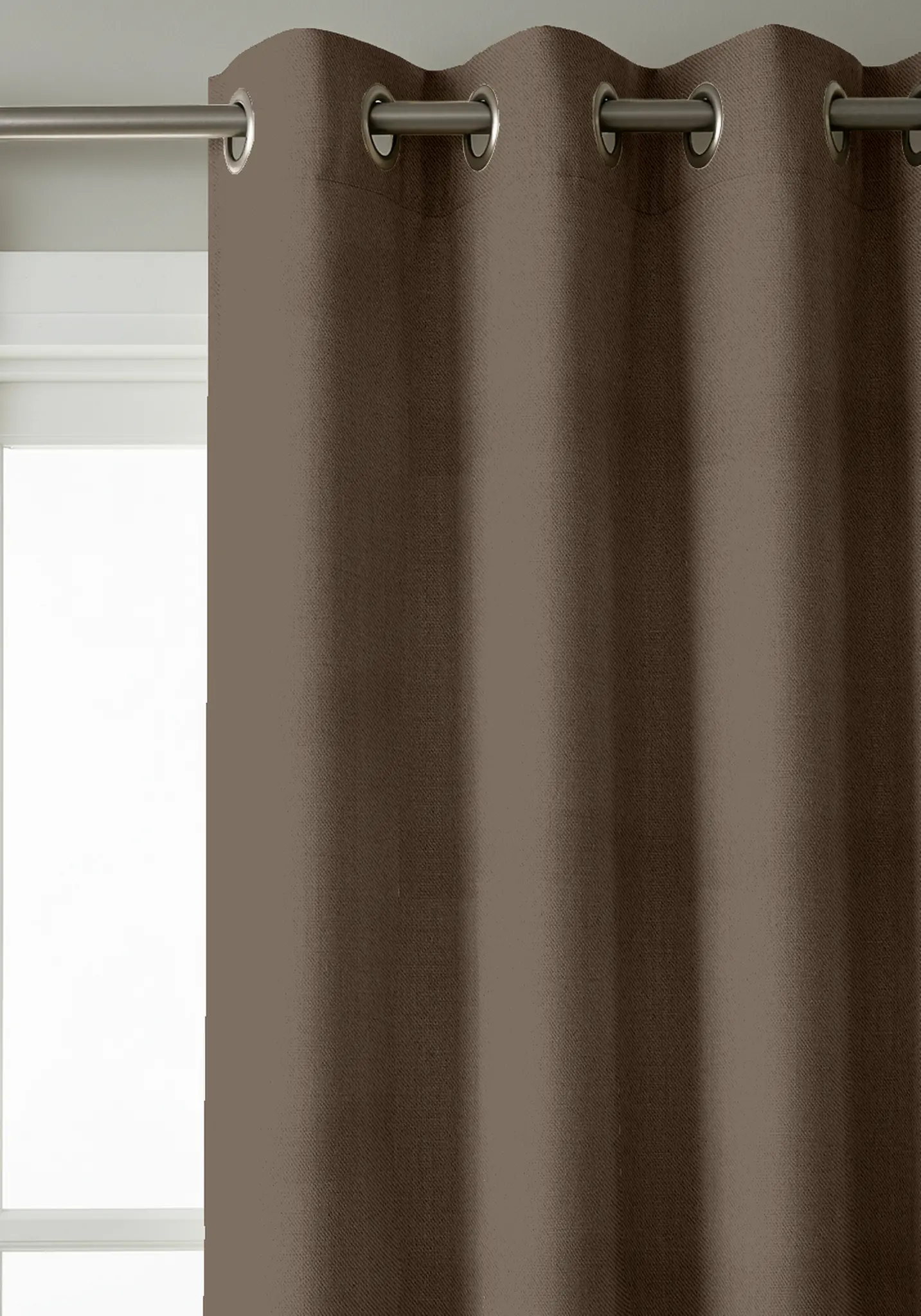 Rideau occultant uni taupe