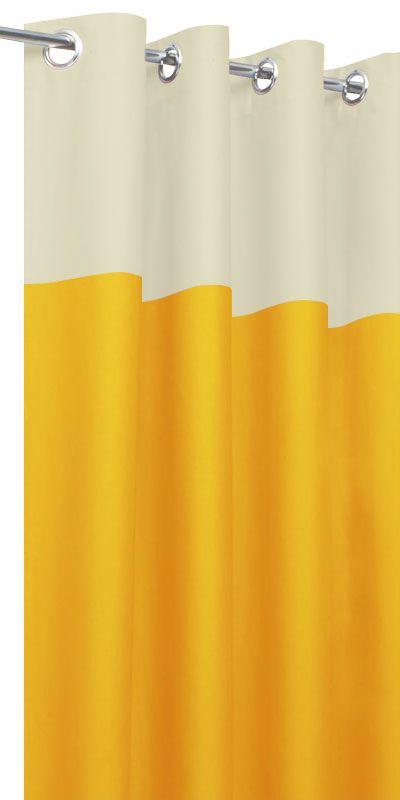 Rideaux Tamisants Bicolores Ecru & Jaune