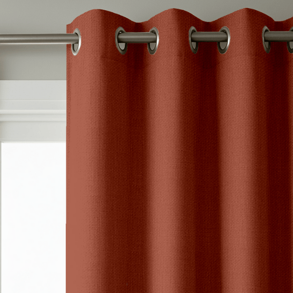 Rideau occultant chiné terracotta