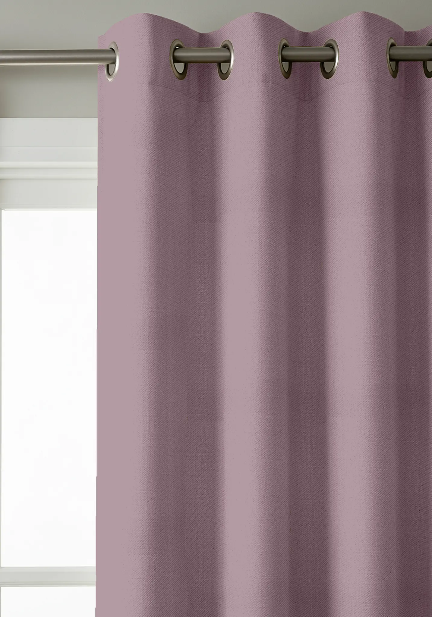 Rideau occultant uni rose poudré