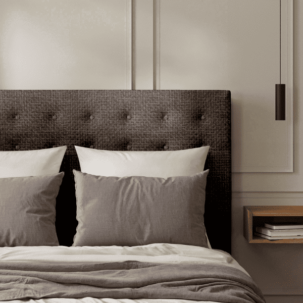 Tête de lit Capitonnée Maillé Chocolat