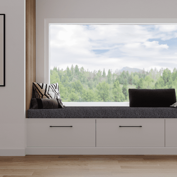 Coussin Banquette Intérieur Bouclette Gris Foncé