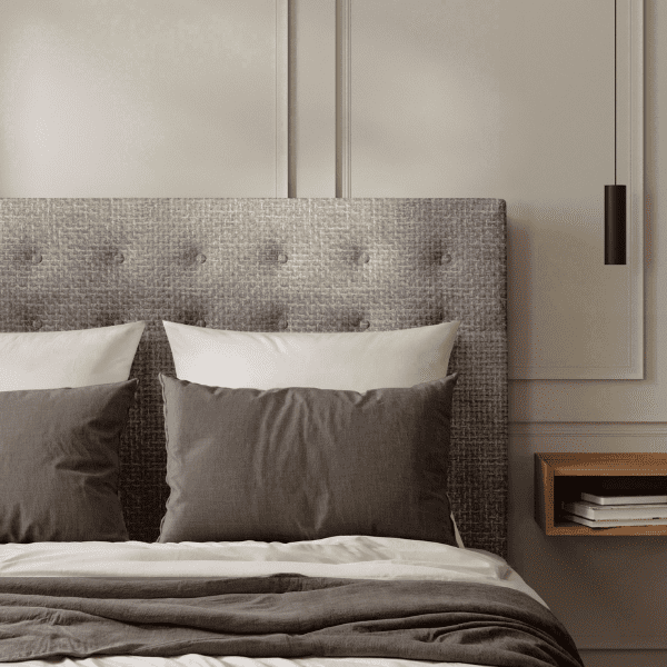 Tête de lit Capitonnée Maillé Taupe