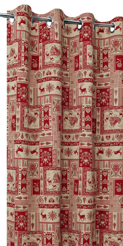 Rideaux de Montagne Delebio Rouge