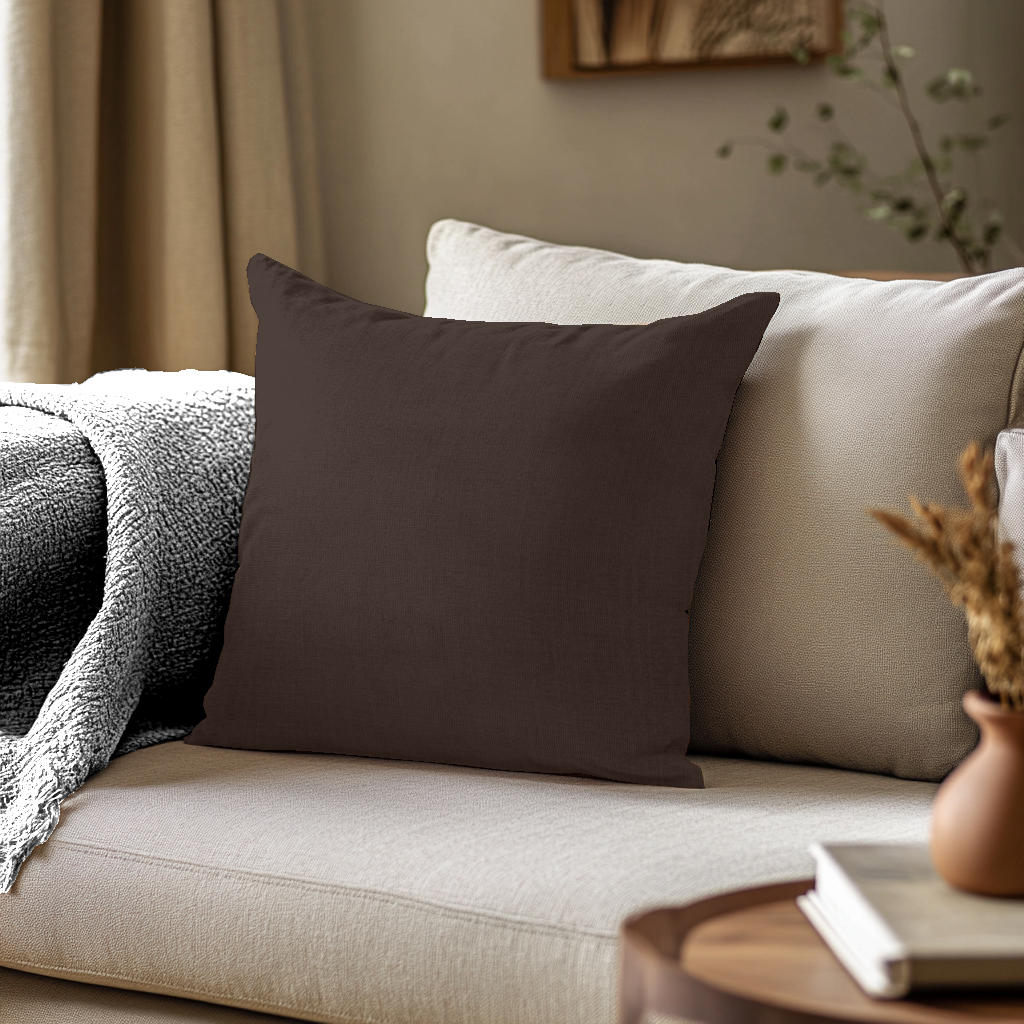 Coussin Uni Chocolat