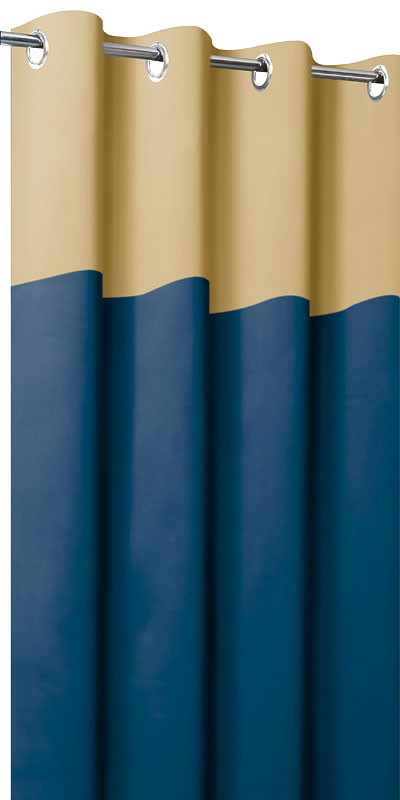 Rideaux Occultants Bicolores Beige & Bleu marine
