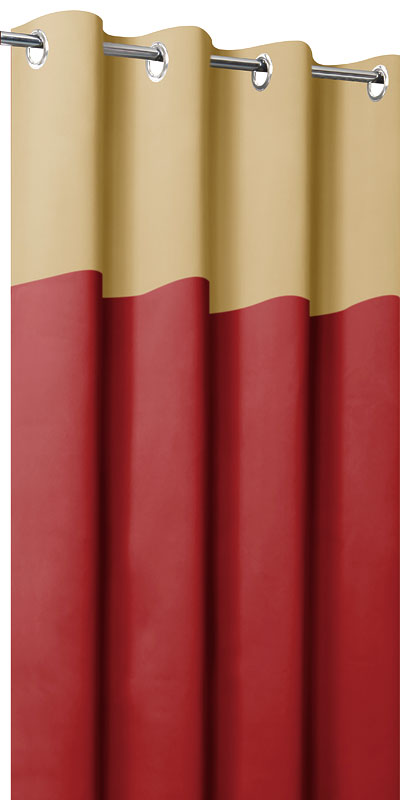 Rideaux Occultants Bicolores Beige & bordeaux