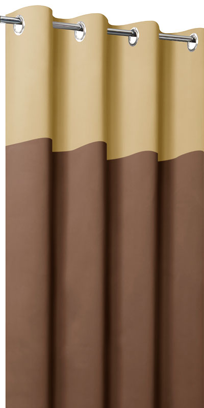 Rideaux Occultants Bicolores Beige & chocolat