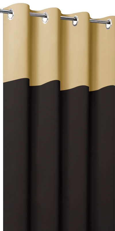 Rideaux Occultants Bicolores Beige & noir