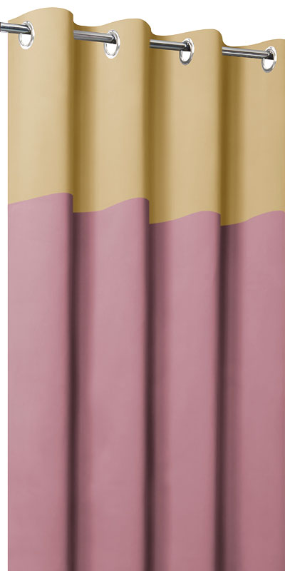 Rideaux Occultants Bicolores Beige & Parme