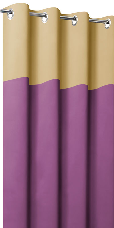 Rideaux Occultants Bicolores Beige & violet