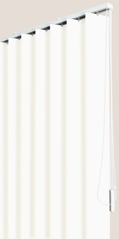 Stores californiens occultants unis blanc - polyester - sur mesure - durable et élégant - fabrication française