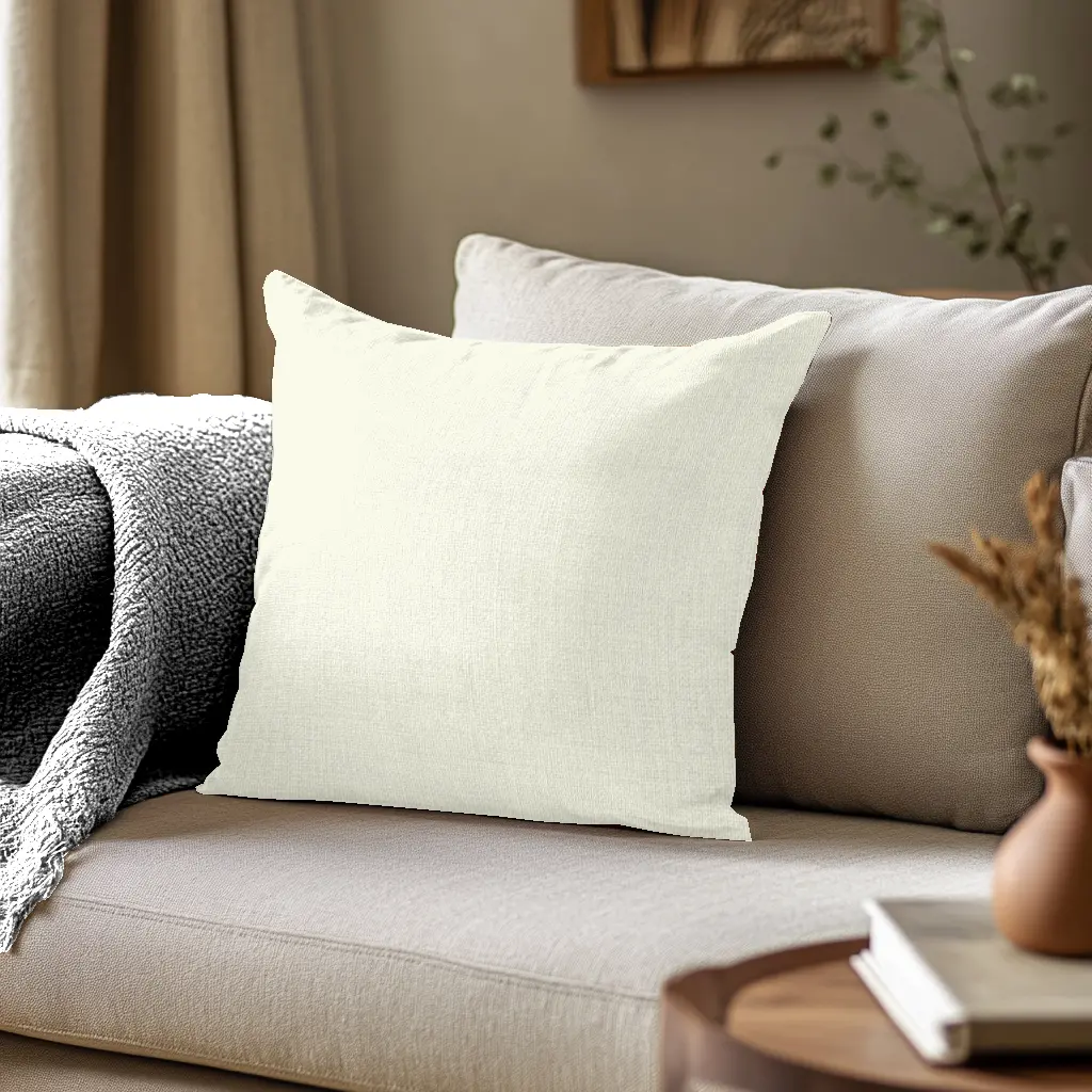 Coussin Lin Blanc