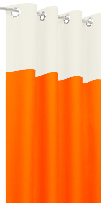 Rideaux Tamisants Blanc & Mandarine