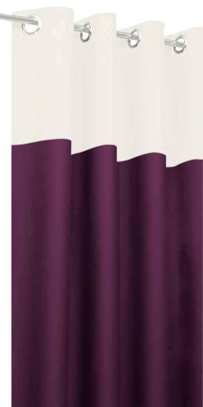 Rideaux Tamisants Blanc & Prune