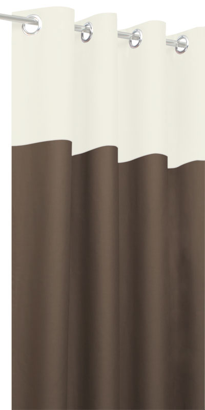 Rideaux Tamisants Blanc & Taupe