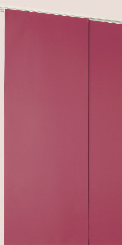 Panneaux Japonais Occultants fuschia - polyester - sur mesure - thermique - anti-uv - Options de pose Plafond ou équerres réglables 6 à 11 cm