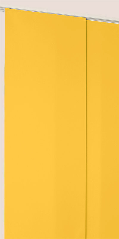 Panneaux Japonais Tamisant jaune - polyester - sur mesure - Panneaux japonais coulissants 2 à 4 voies - durable et élégant - fabrication française