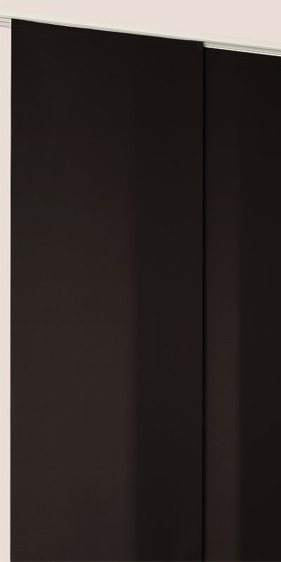 Panneaux Japonais Tamisant noir - polyester - sur mesure - Toile Tamisante unie 100% polyester certifiée Oeko-Tex