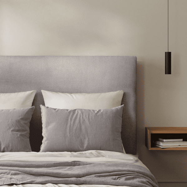 Tête de Lit Velours Gris Perle