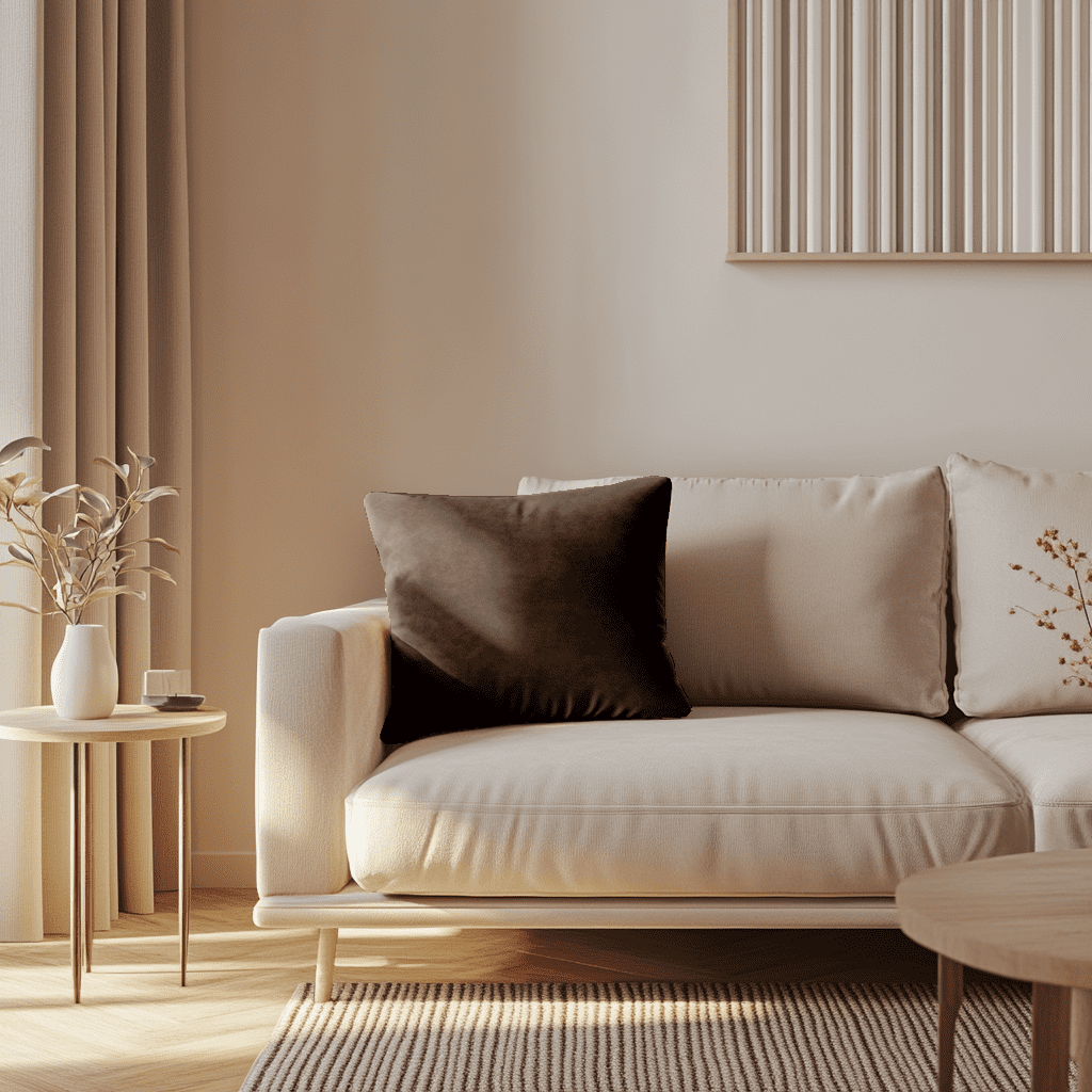 Coussin Velours Chocolat